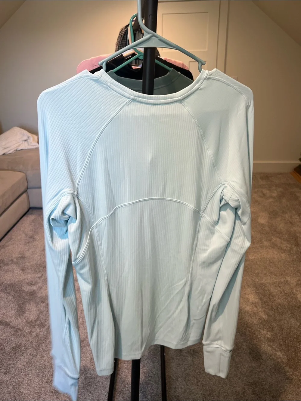 Lululemon Light Blue Ribbed Long-Sleeve Women’s Top
